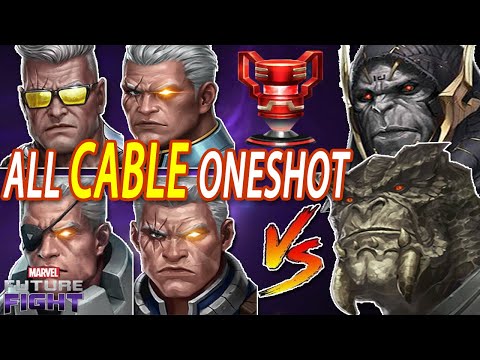 CABLE (4 UNIFORMS) WBU ONE-SHOT l Cable No Uniform Can Oneshot Too 😱 I Marvel Future Fight