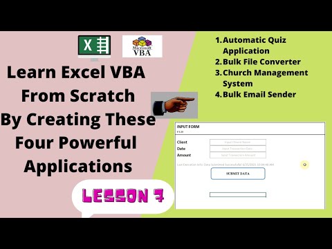 MS Excel VBA Tutorials For Beginners Lesson 7 (Creating A User Form)