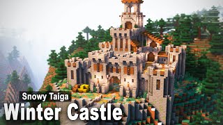Minecraft: How to build a Medieval Winter Castle | Tutorial