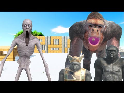 GORO + X3 PRIMATES NEIGHBORS ATTACK SCP 096 AT HIS HOUSE!   ARBS PC BATTLE