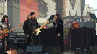 Women's March Los Angeles U2 's The Edge, Juliette Lewis, "Pride (In The Name Of Love)"