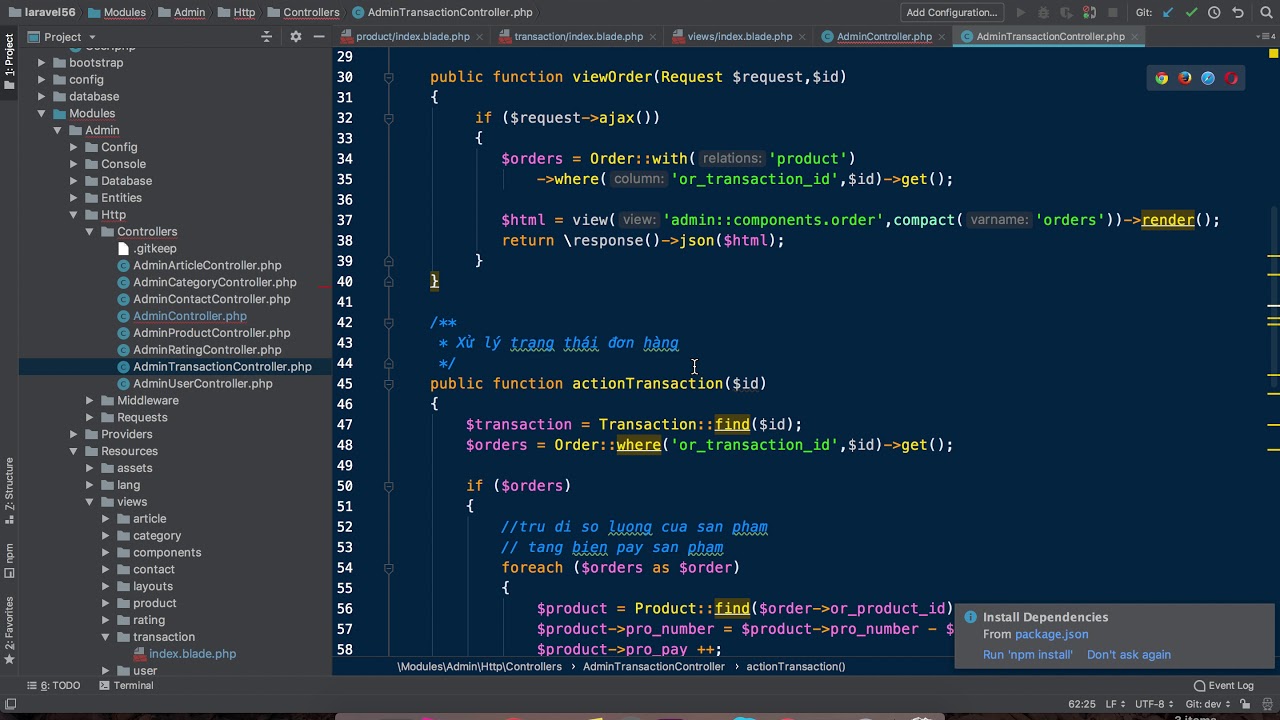 Bài 51 - Tổng quan trang admin - Xây dựng website bán hàng Laravel