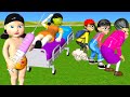 Squid Game Vs Scary Teacher 3D Nick And Tani Rescue Squid Girl From Sick 5 Times Challenge