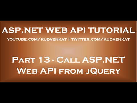 Call ASP NET Web API from jQuery