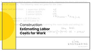 Construction-Estimating Labor Costs for Work