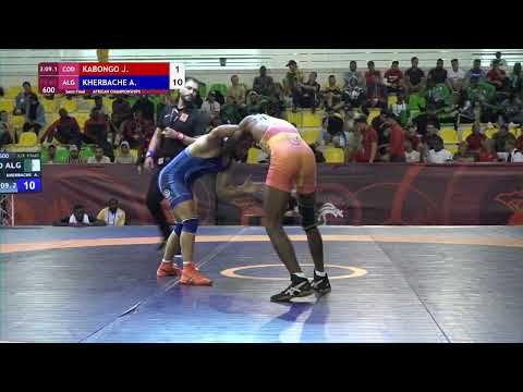 1/2 FS - 61 kg: J. KABONGO (COD) v. A. KHERBACHE (ALG)