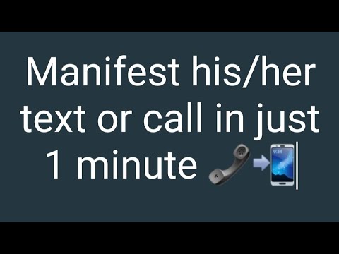 MANIFEST HIS/HER TEXT OR CALL IN JUST 1 MINUTE 💯💌 #menifestation #text/call