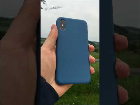 iPhone Xs with IOS 17 in 2023 and Blue Apple Leather Case #shorts #viral #apple #video #iphone #asmr