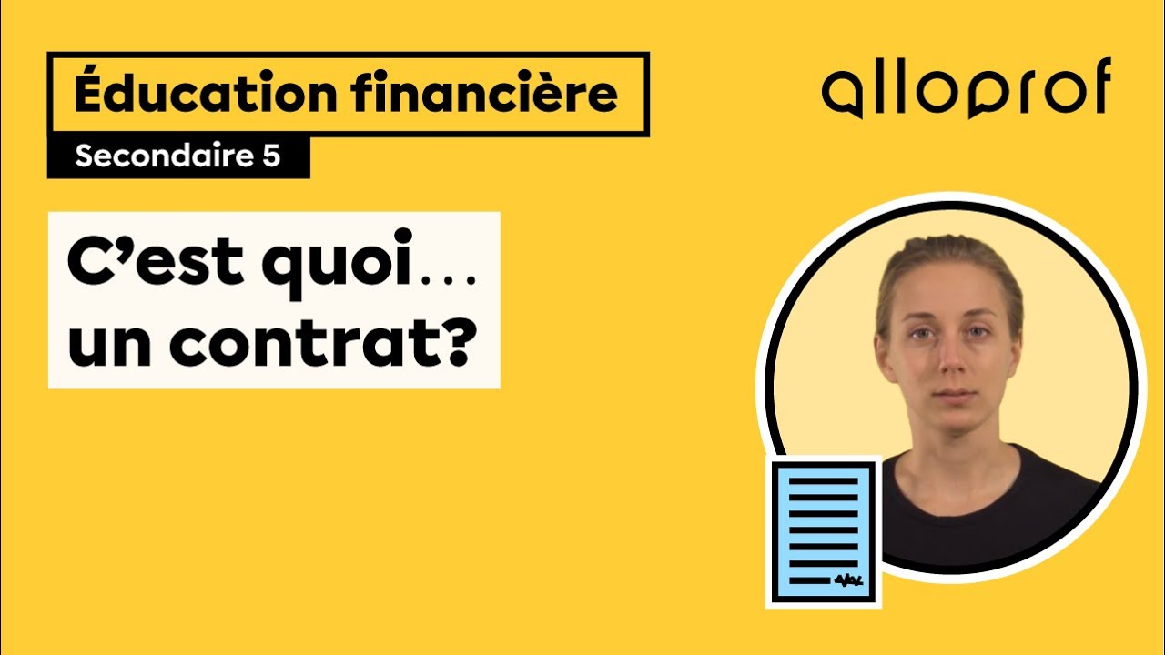 C'est quoi... un contrat?
