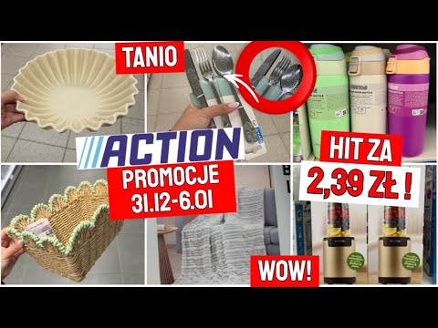📍ACTION PROMOCJE 31.12-6.01💥 HIT za 2,39zł 😱 ALE TANIO😍 CUDNE LAMPY, SZTUĆCE PRZEGLĄD PÓŁEK NOWOŚCI