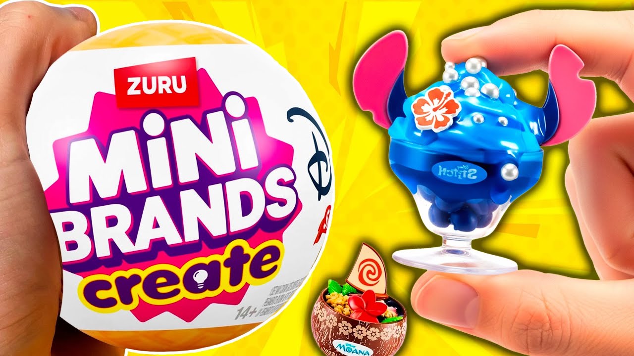 Unboxing Mini Brands Create Disney Snacks: Sorbete de Stitch