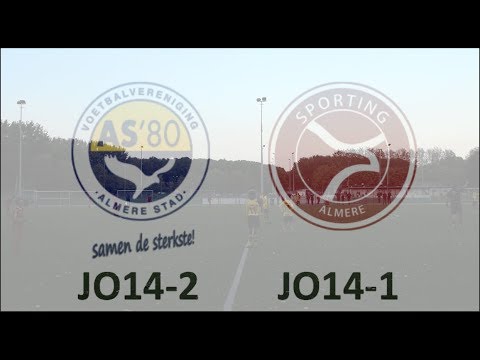 Bekerwedstrijd AS'80 JO14-2 - Sporting Almere JO14-1 op 18 september 2018