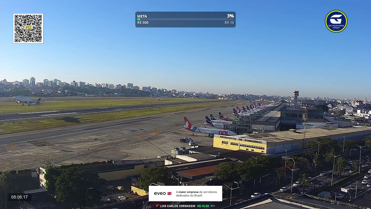 Live webcam view of Plataforma y Torre del Aeropuerto de Congonhas
