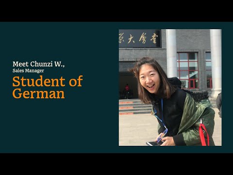 Chunzi W., student of German, passed the B1 level exams after 18 lessons!