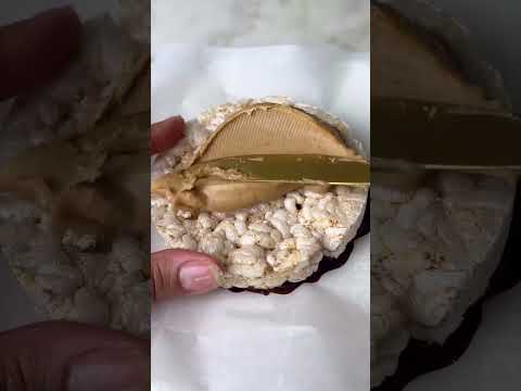 Peanut butter dark chocolate rice cakes #shorts #chocolate #healthy #food #snacks #viralvideo #fyp