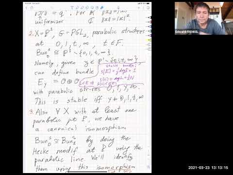 Pavel Etingof, "Hecke operators over local fields and ..."
