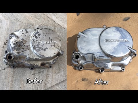How To Polish Engine Cover | Honda Engine Cover Buffing