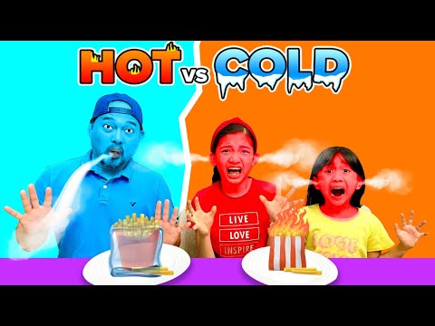 HOT VS. COLD FOOD CHALLENGE | KAYCEE & RACHEL in WONDERLAND FAMILY