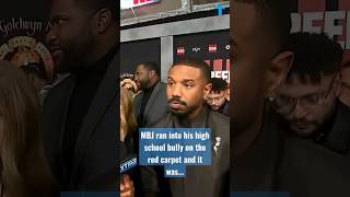 Michael B. Jordan vs his high school bully at a Creed III premiere