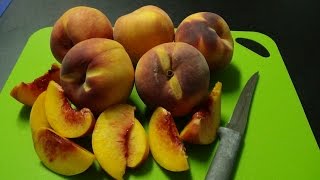 HOW TO CUT A PEACH AND REMOVE THE SEED