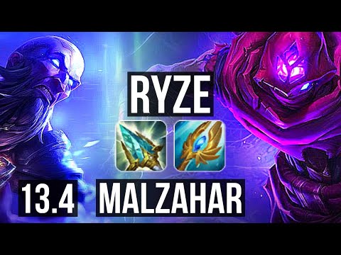 RYZE vs MALZAHAR (MID) | 4/2/14, Rank 8 Ryze | TR Grandmaster | 13.4
