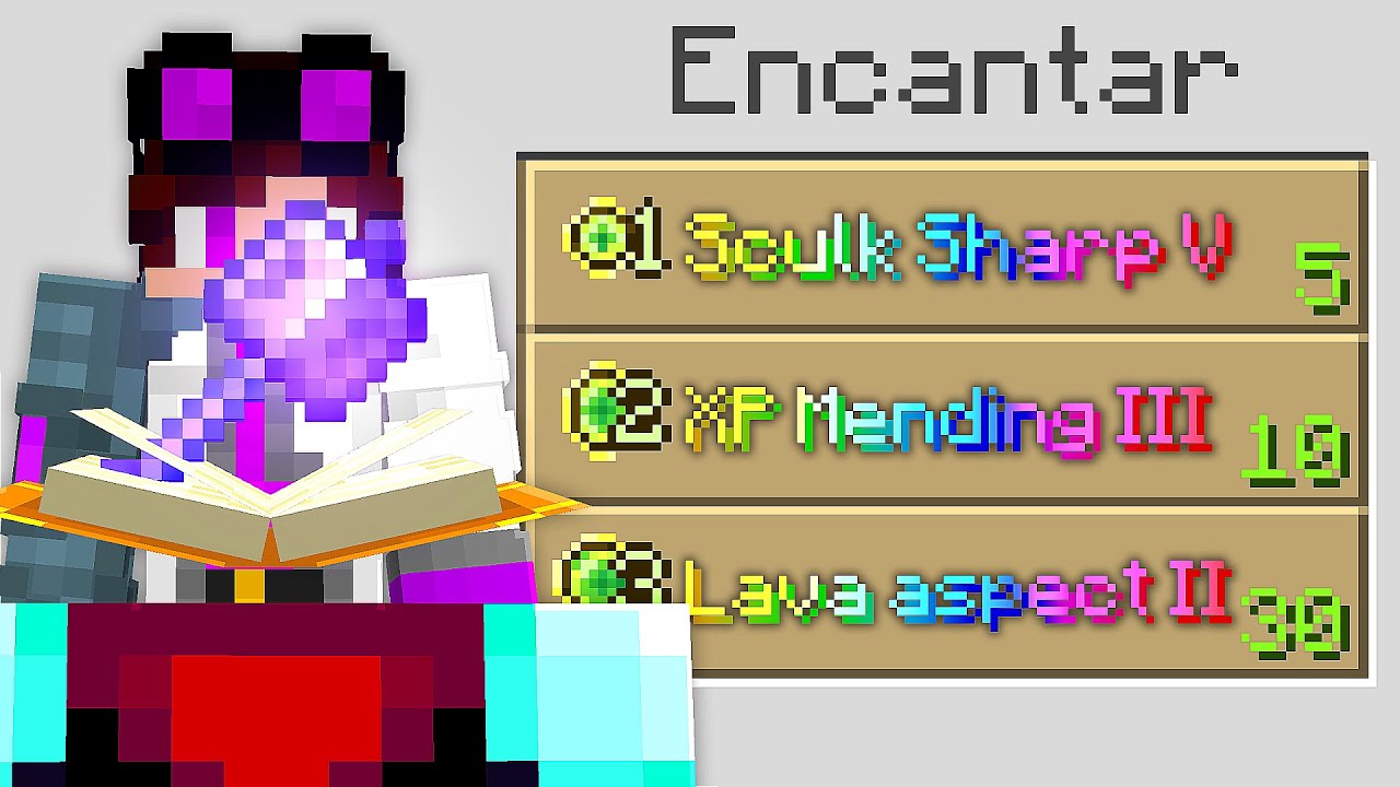 criei NOVOS ENCANTAMENTOS no Minecraft