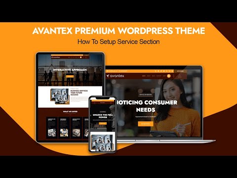 Avantex Premium WordPress Theme: How To Setup Service Section