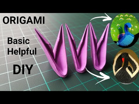 how to make origami pieces tutorial for beginners | how to fold origami papers basic DIY