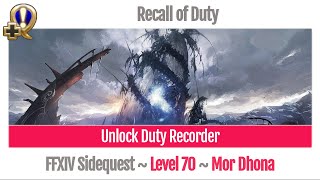 FFXIV Unlock Duty Recorder - Recall of Duty - Stormblood