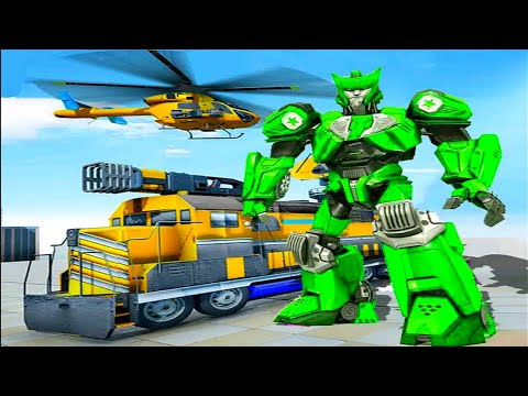 Super Train Robot Transformation Game 2021: Jet Car Robot Train - Android Gameplay