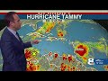 Tammy strengthens into hurricane near the Caribbean, NHC says