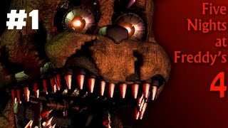 Five Nights at Freddy's 4 (Walkthrough)┃Part 1 - Night 1