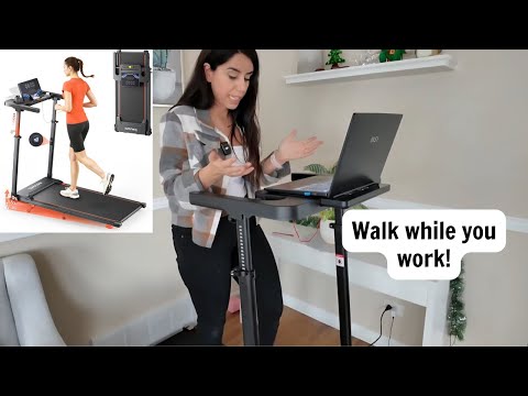 TOPUTURE Walking Pad with 10% Incline, 3.0HP Brushless Quiet Under Desk Treadmill, Portable Treadmills for Home/Office, Running Machine 300 lbs Capacity with RGB LED Screen, Remote Control/App Control video review thumbnail