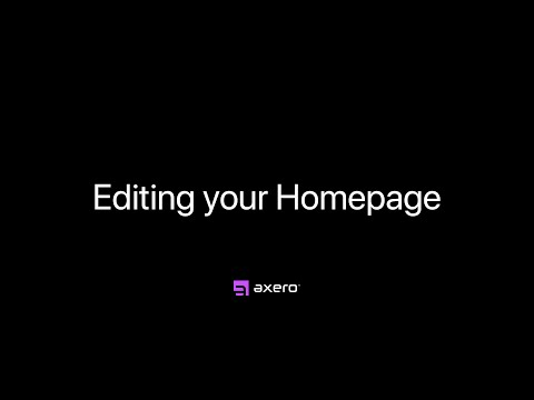 Editing your Homepage — Axero Solutions Intranet