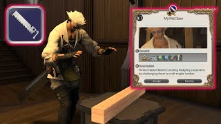 QQ - FFXIV - Carpenter level 1 - My First Saw