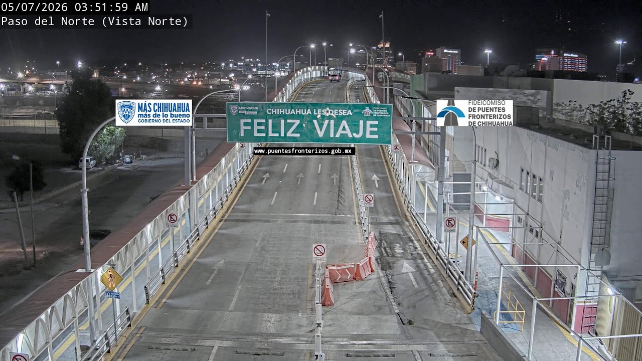 Live webcam view of Paso del Norte International Bridge