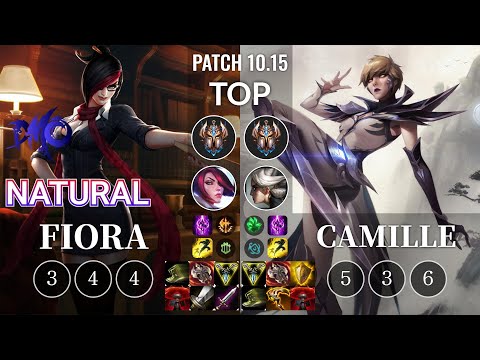 DMO Natural Fiora vs Camille Top - KR Patch 10.15