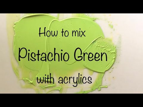 How To Make Pistachio Green | Acrylics | Color Mixing...