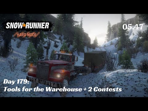 SnowRunner Hard Mode - R05 E47 - Tools for the Warehouse + 2 Contests