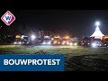 Malieveld stroomt 's nachts vol met vrachtwagens en graafmachines - OMROEP WEST