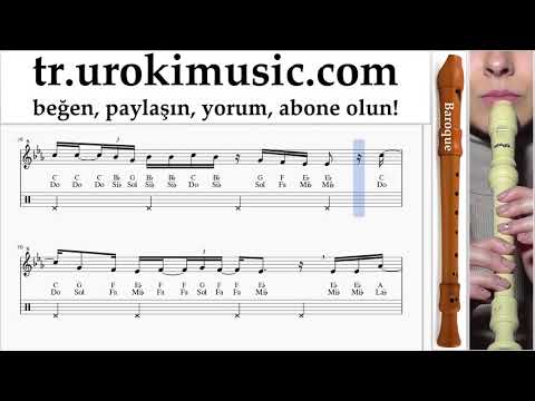 Blok flüt dersleri (B.) Martin Garrix feat Khalid - Ocean Notalar Eğitim um-i723