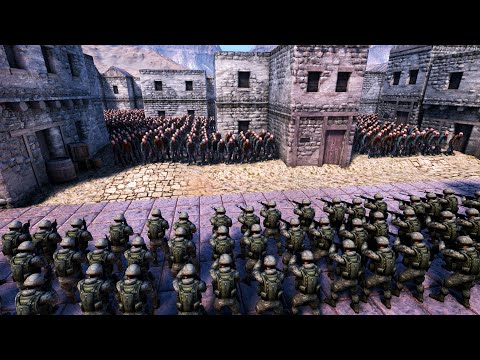 300 Modern Soldiers Surrounded by 25,000 Zombies Ultimate Epic Battle Simulator UEBS