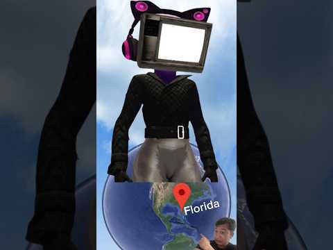 Found robot cat woman TV on Google Earth 😱#streetview