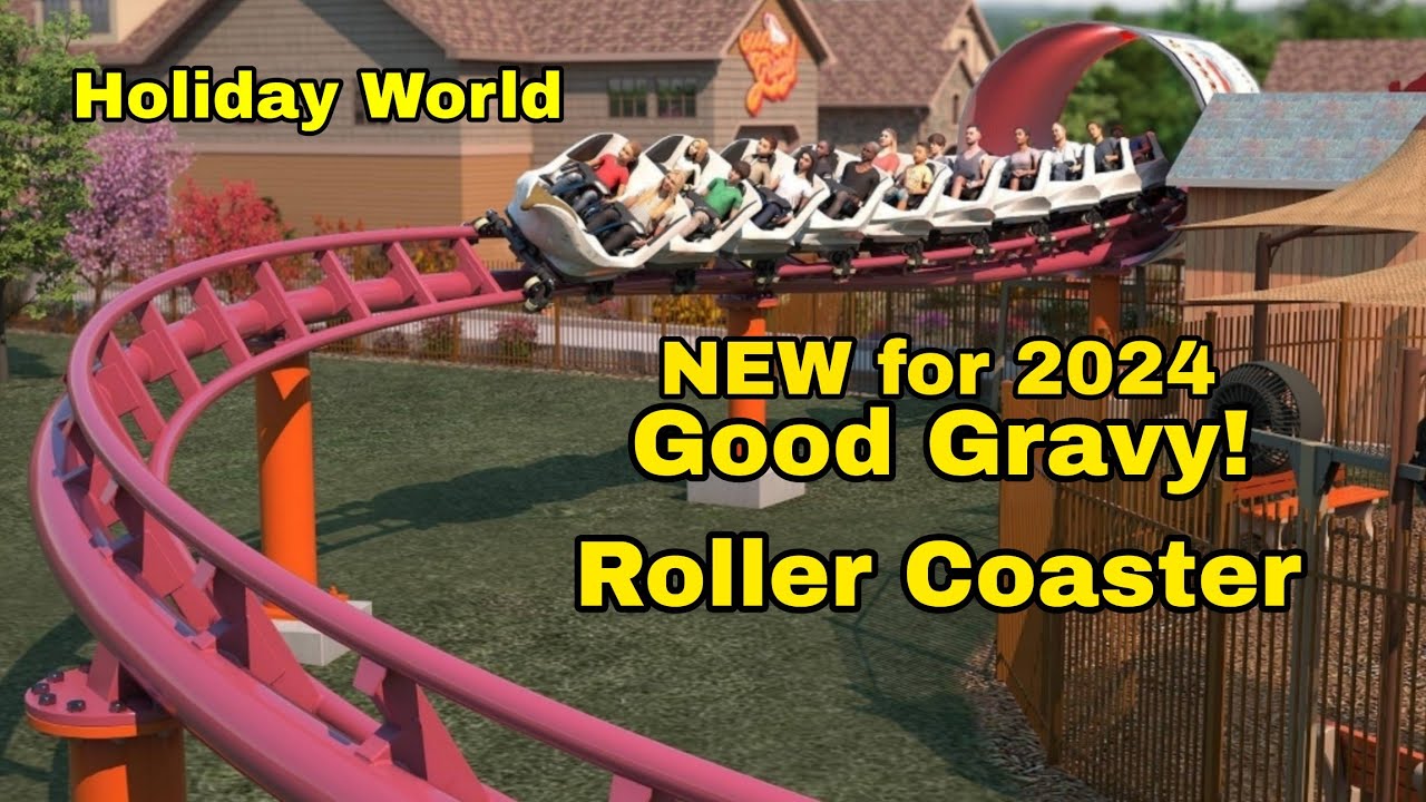 Holiday World | NEW 2024 Good Gravy! Roller Coaster