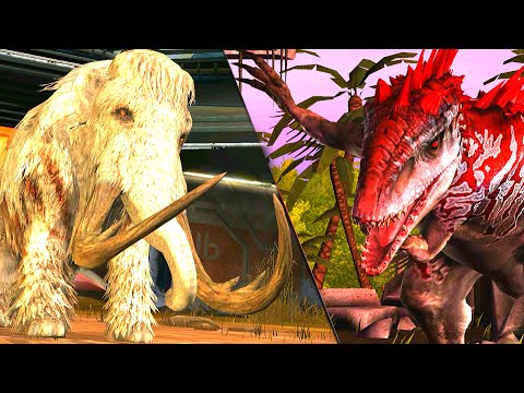 BATTLE OF WOOLLY MAMMOTH Vs INDOMINUS REX | JURASSIC WORLD THE GAME