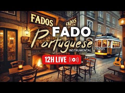 🍷 Fado Instrumental 24 Horas 🎶 | 24/7 Live Portuguese Fado Music | Fado Guitar & Tavern Ambience