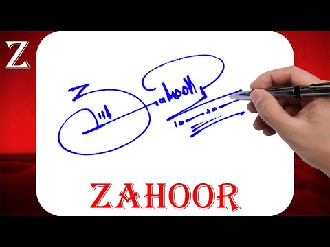 Zahoor Name Signature Style - Z Signature Style - Signature Style of My Name Zahoor