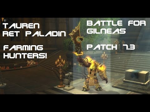 Tauren Ret Paladin BG PVP 7.3 - Farming Hunters!