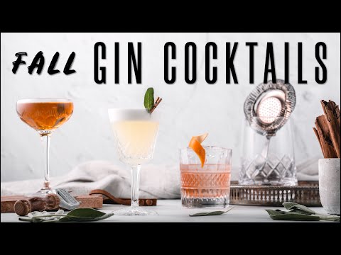 3 Gin Cocktails - How to make easy autumn cocktails