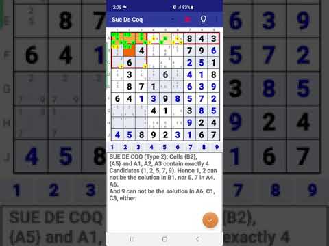 sue De coq type 2 learn sudoku